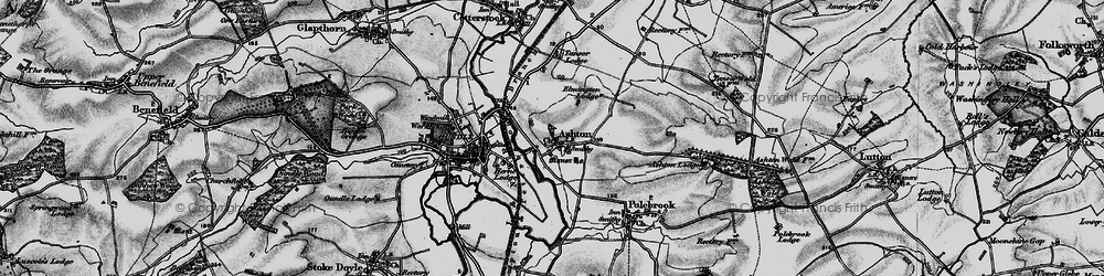Old map of Ashton in 1898