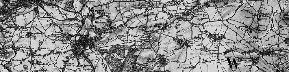 Old map of Ashton Common in 1898