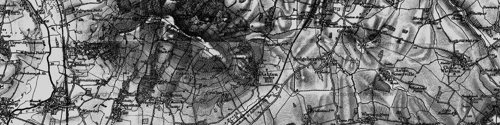 Old map of Ashton under Hill in 1898