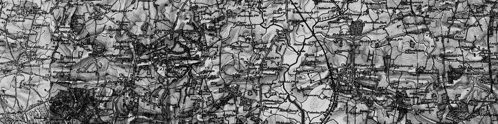 Old map of Ashurst in 1895