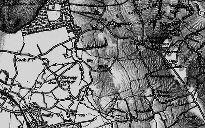 Old map of Ashurst in 1896