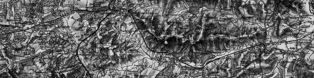 Old map of Ashurst Wood in 1895