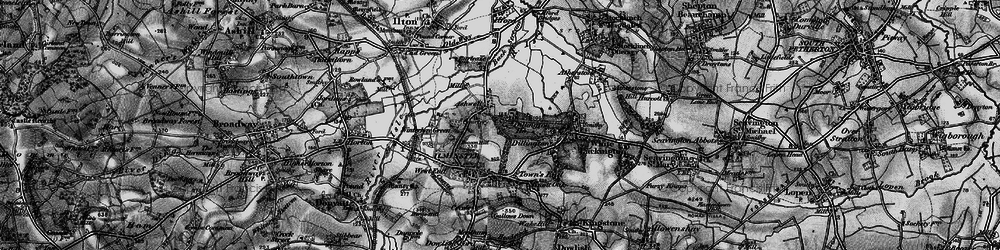 Old map of Ashwell in 1898