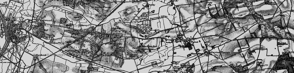 Old map of Ashwicken in 1893