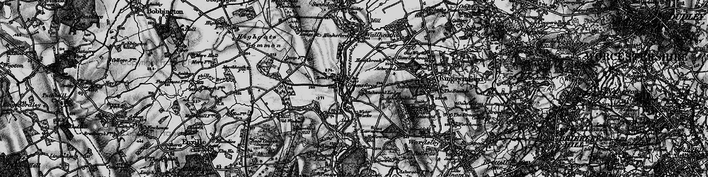 Old map of Ashwoodfield Ho in 1899