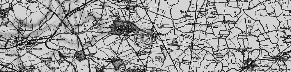 Old map of Askern in 1895