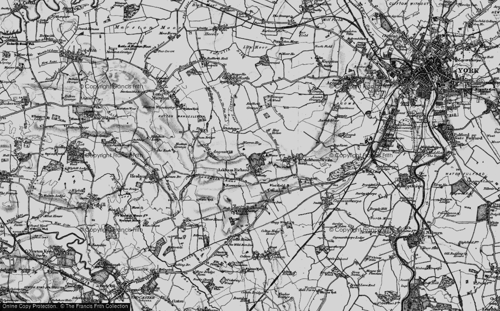 Old Map of Askham Richard, 1898 in 1898