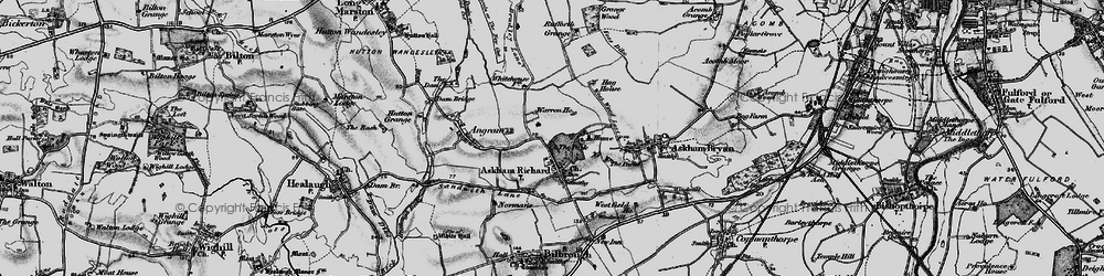 Old map of Broadley Grange in 1898