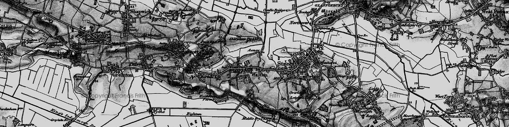 Old map of Asney in 1898