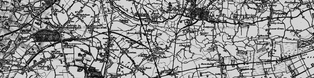 Old map of Aspull Common in 1896