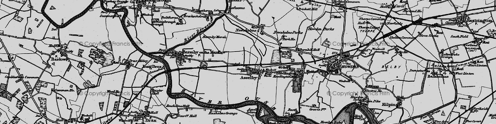 Old map of Asselby in 1895