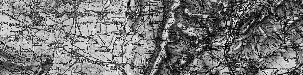 Old map of The Long Mynd in 1899