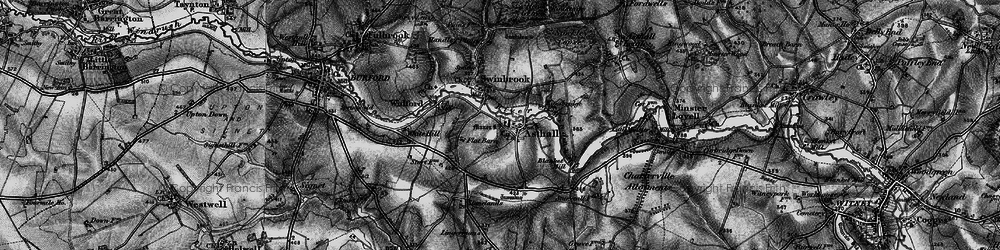 Old map of Asthall in 1896