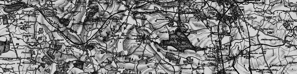 Old map of Astley Castle in 1899