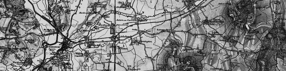 Old map of Aston Cross in 1896