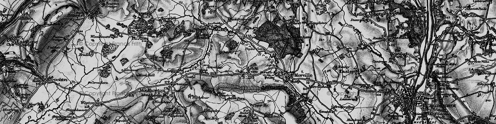Old map of Aston Eyre in 1899