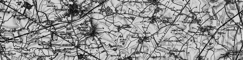 Old map of Aston Flamville in 1899