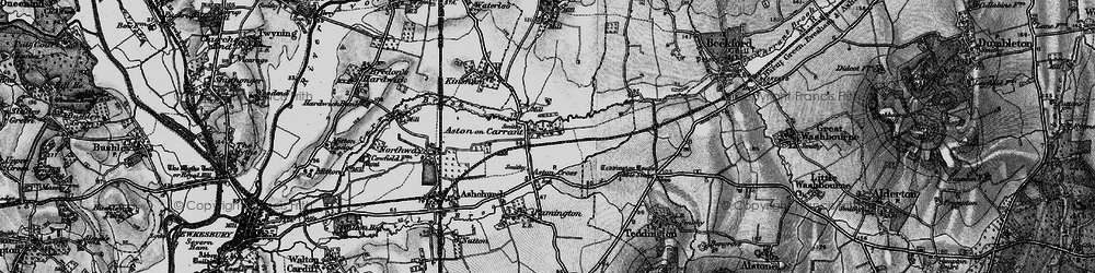 Old map of Aston on Carrant in 1898