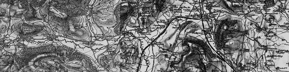 Old map of Aston on Clun in 1899
