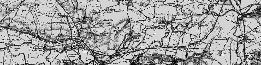 Old map of Aston-on-Trent in 1895