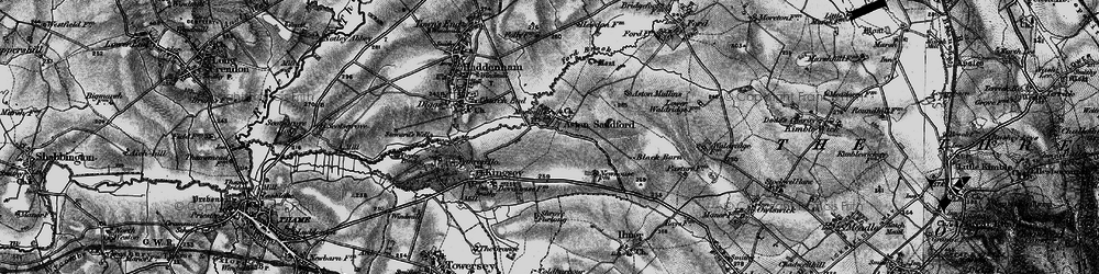 Old map of Aston Sandford in 1895
