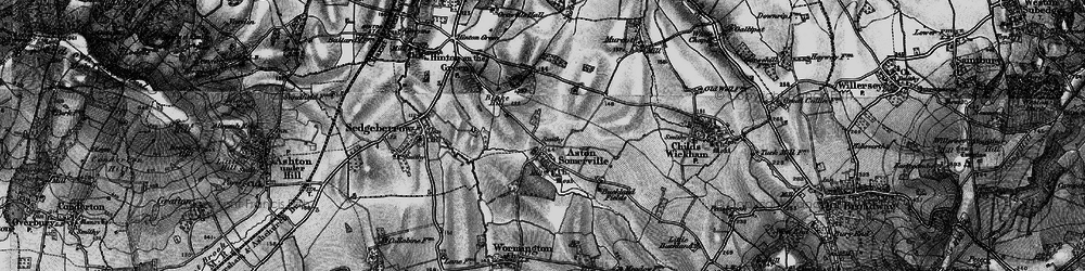 Old map of Aston Somerville in 1898