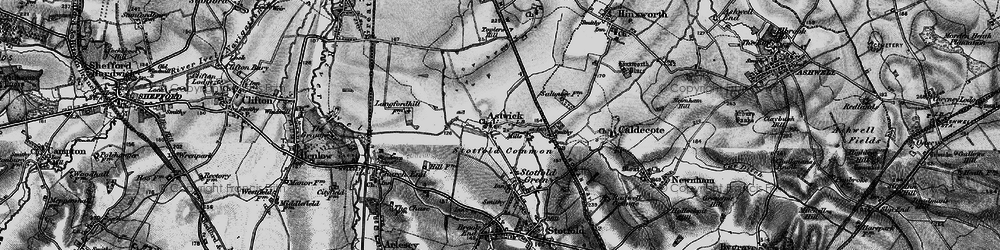 Old map of Astwick in 1896