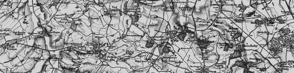 Old map of Aswardby Mill in 1899