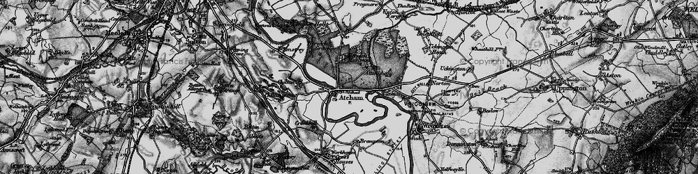 Old map of Atcham in 1899