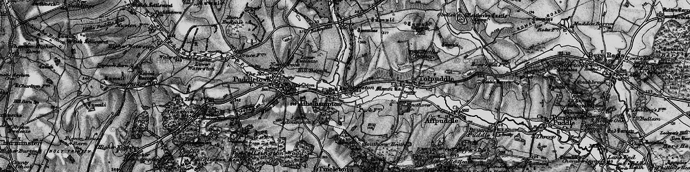 Old map of Athelhampton House in 1898