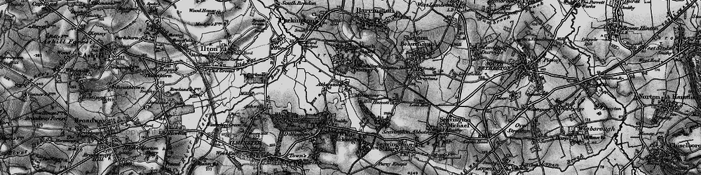 Old map of Atherstone Hill in 1898