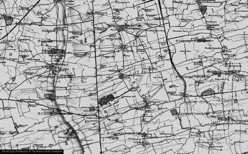 Old Map of Atterby, 1898 in 1898