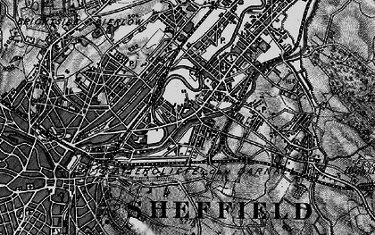 Old map of Attercliffe in 1896