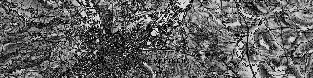 Old map of Attercliffe in 1896