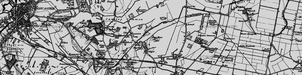 Old map of Auckley Common in 1895