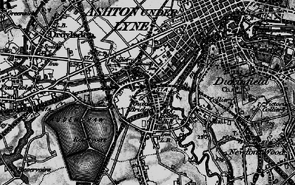 Old map of Audenshaw in 1896
