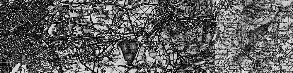 Old map of Audenshaw in 1896