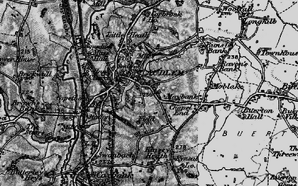 Old map of Audlem in 1897