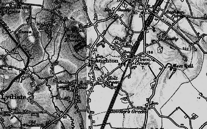 Old map of Aughton in 1896