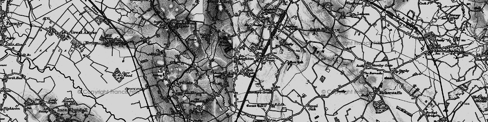 Old map of Aughton in 1896