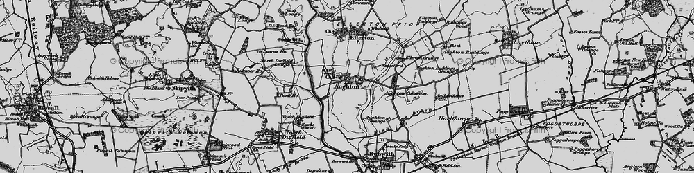 Old map of Aughton in 1898