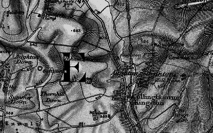 Old map of Aughton Down in 1898