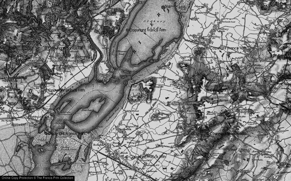 Old Map of Historic Map covering Old Splott Rhine in 1897
