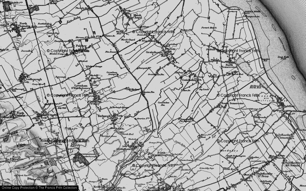Old Map of Austen Fen, 1899 in 1899