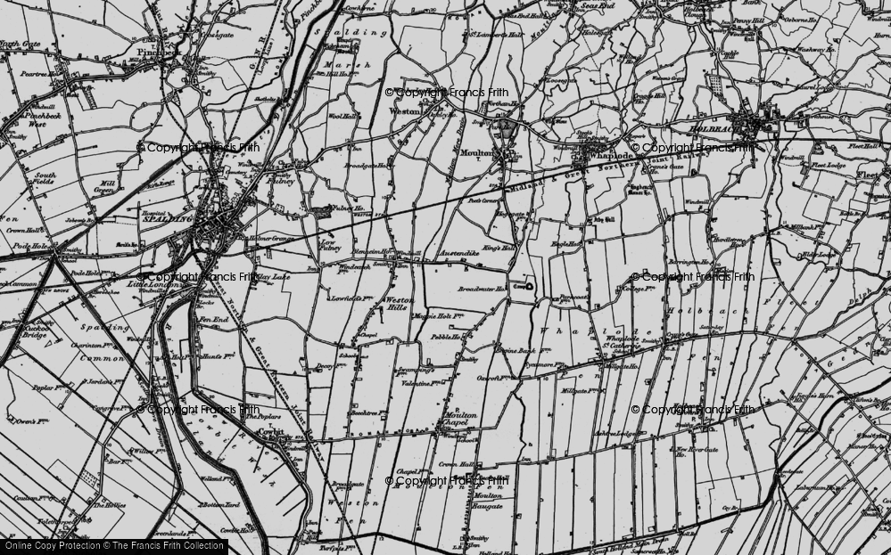 Old Map of Austendike, 1898 in 1898