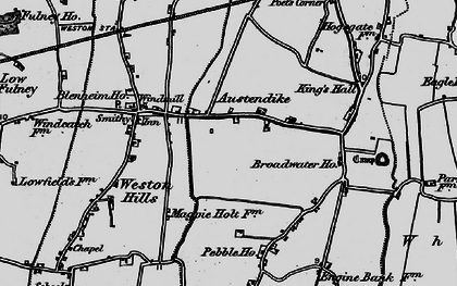 Old map of Blenheim Ho in 1898