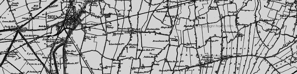 Old map of Austendike in 1898