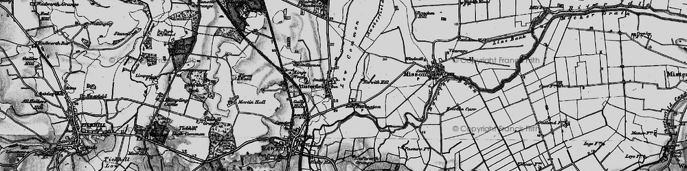 Old map of Austerfield Drain in 1895