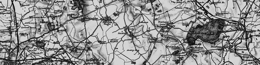 Old map of Austrey in 1895