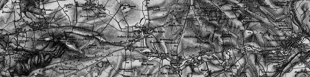 Old map of Avebury in 1898